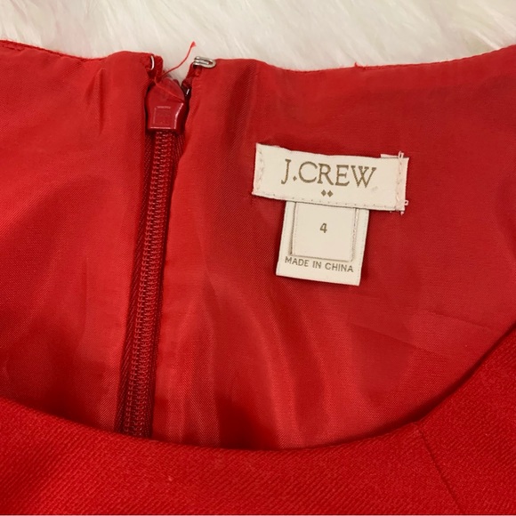 J. Crew Red Wool Blend Dress - Picture 9 of 16